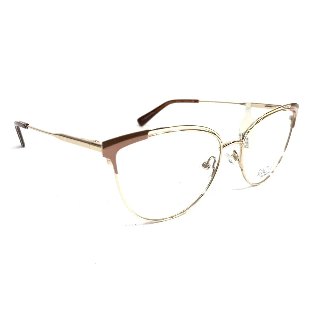 Rachel Roy Eyeglasses Frames ACHIEVE GOLD Rose Pink Cat Eye Full Rim 55-16-140